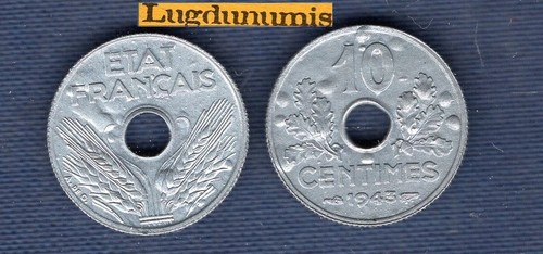 Centimes petit module 1943 - 10,