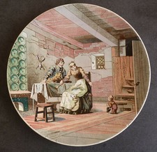Assiette lentille murale Sarreguemines, Contes de Grimm, Perrault, Tom Pouce n.8