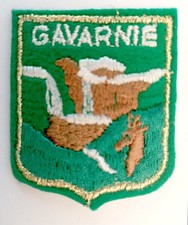 Écusson ancien GAVARNIE en feutrine brodée - Hautes-Pyrénées France