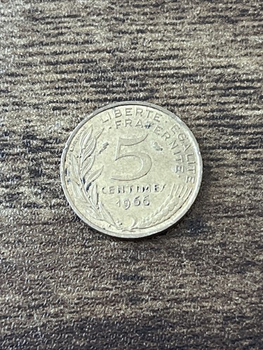 1966 france centimes - 5, actual