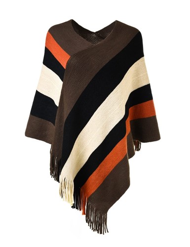 Joli poncho femme rayures - joli,