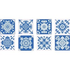 Motifs carreaux de ciment numéro logo 53 autocollant sticker