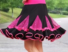 Femme Swing Tango Latin Rumba Salsa Cha Danse Jupe Tenue de Salle Bal Fête