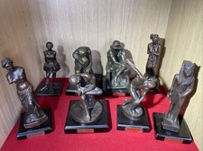 8 Reproductions Statuettes Musée du Louvre  Bronze Rodin Degas Venus Canova