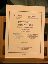 F. Dupin / M. Jorand 28 miniatures caisse-claire partition éd. Leduc cahier 1