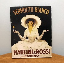Martini & Rossi Vermouth Bianco Vintage Print On Board-Credizione Star-Milano