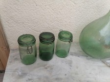 Lot de 3 bocaux solidex verre ancien 1l