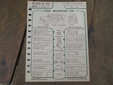 Fiche technique RTA, Opel Olympia Rekord,1954 - 59