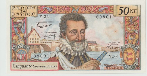 France billet 50nf henri - 50nf, iv