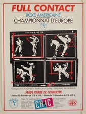 Affiche Championnat Europe FULL CONTACT - BOXE AMERICAINE