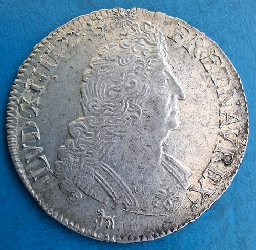 Louis xiv demi écu aux - xiv,