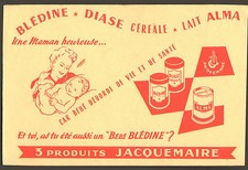 BUVARD  JACQUEMAIRE BLEDINE LAIT ALMA PUBLICITE