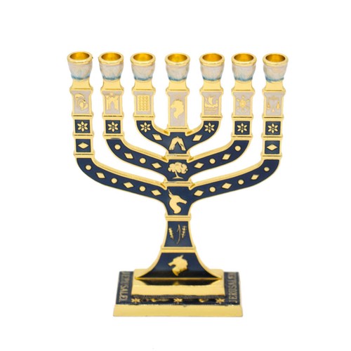 Menorah émaillée argent - émaillée, en