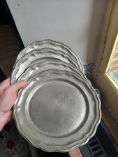 Service Table Assiettes Etain Fin Rodez Tournie XVIIIe Armoiries Blason Rouergue