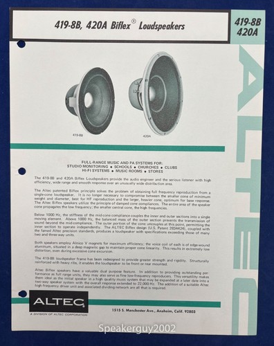 Vintage altec lansing spec - lansing,