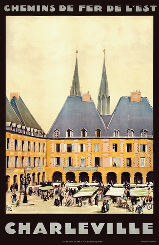 Affiche chemin fer est - fer,