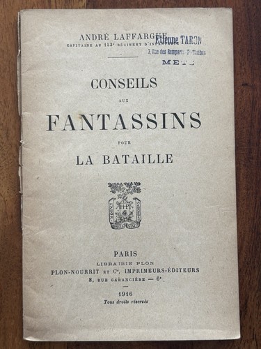 Conseils aux fantassins pour - fantassins,