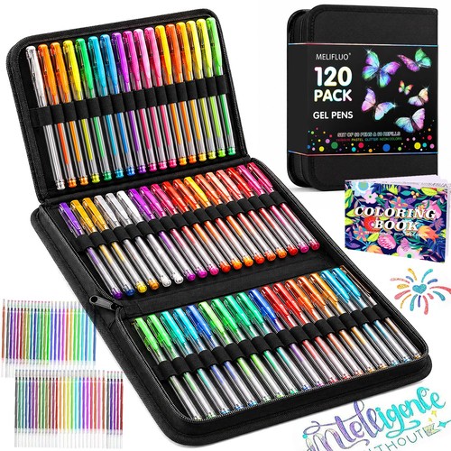 120 stylos gel - stylos, pailletés
