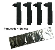 LOT DE 4 STYLOS PLUMES NOIRS POUR BAROMETRE JULES RICHARD MAXANT NAUDET
