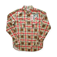 NWT 195$ LVC Levi's Vintage Clothing Rodeo Shirt - Brown Check Print Size M