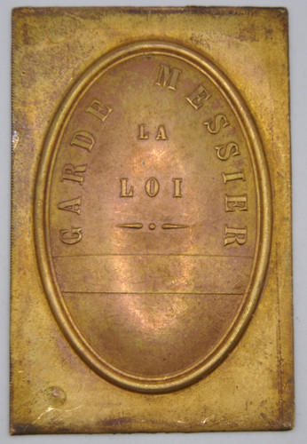 Plaque métier garde - métier,