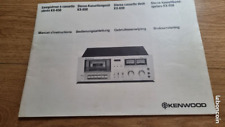 Manuel d’instructions platine cassette kenwood kx 650