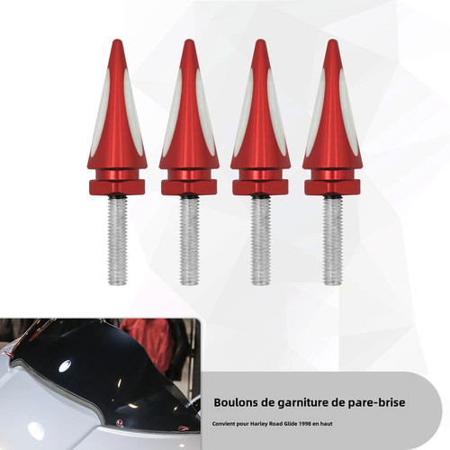 Boulon vis pare brise - 4x, rouge