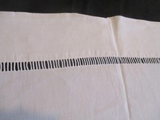 Vintage French Metis Linen Sheet. Fine Ladderwork 196 x 328 cm