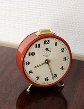 Réveil Vintage KIENZLE Duo Rouge Métal 🔔 Made in Germany Mécanique Années 60