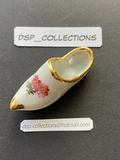 💎 Petite Miniature, SABOT en porcelaine de LIMOGES  décoré avec fleurs  💎