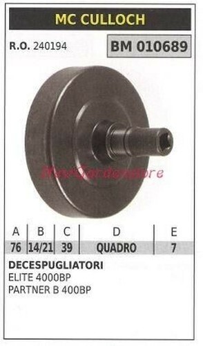 Cloche embrayage culloch - cloche, mc