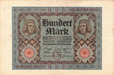 billet ALLEMAGNE 100 Mark Berlin 1 novembre 1920  - lettre G