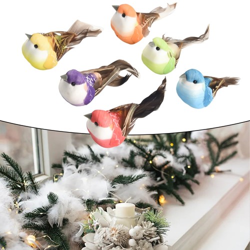 Faux oiseaux plumes - x,