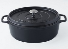 invicta daubière en fonte émaillée 31cm noir mat puv403311 