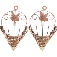 2 Pcs Wicker Hanging Baskets