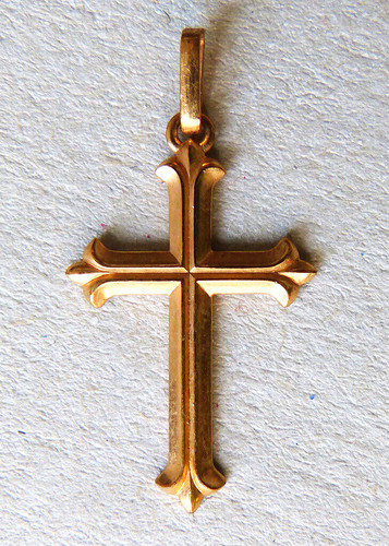 Croix pendentif doré - croix, bijou
