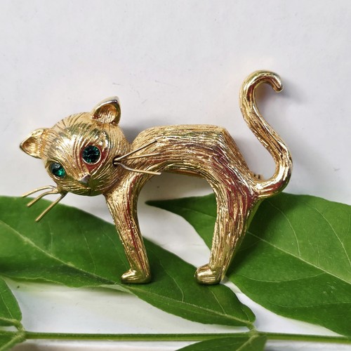 élégante broche vintage chat - Élégante,