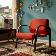 Chaise Vintage en Tissu et