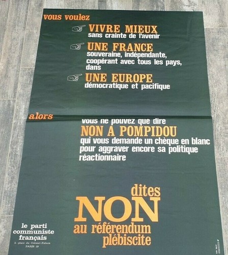 Affiche originale 1972 - , pc