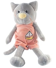 Doudou peluche Chat gris