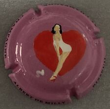 1 Capsule de champagne Peinte à La Main ALBERT DE MILLY, PIN UP