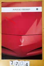 PONTIAC FIREBIRD TRANS AM COUPE/ CONVERTIBLE Prospectus Suisse Fr/D 8 pages 1992