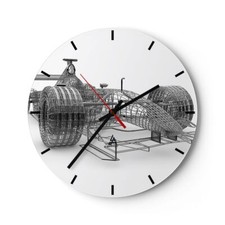 Horloge murale en verre
