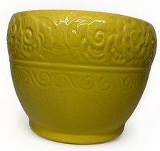 Rare Cache-pot Jaune Vintage