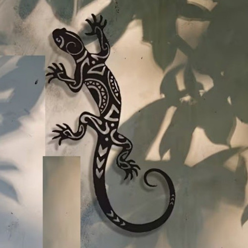 Deco murale metal salamandre - metal,
