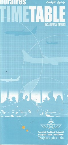 Ram royal air maroc - ram, timetable