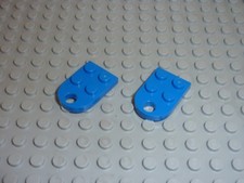 2 x LEGO Bleu Plate ref 3176 /