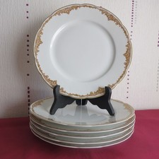 6 assiettes plates porcelaine de limoges Bernardaud modèle Montespan Ø 26 cm