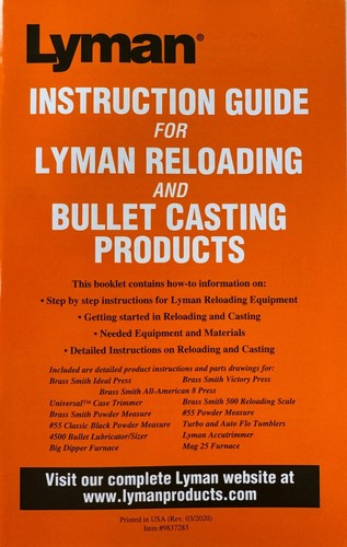 Lyman inst guide for - inst.,