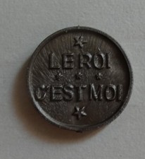 Feve Plastique - pièce le roi c est moi